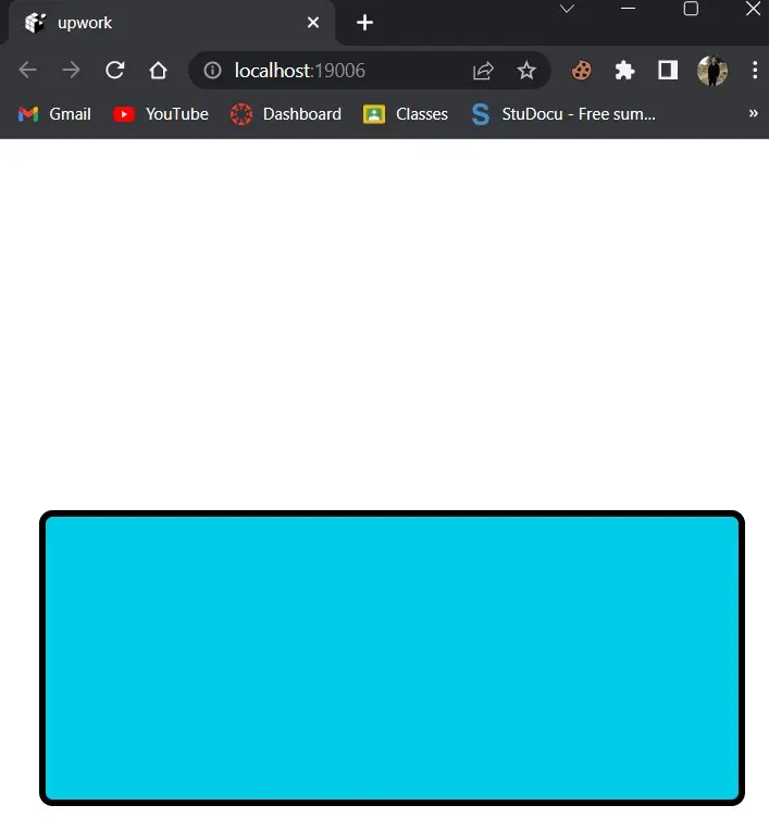 react native border radius - border one