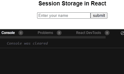 session storage in react