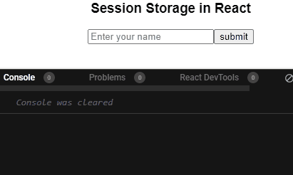 stockage de session en React