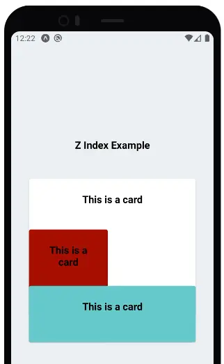 zindex example in react native