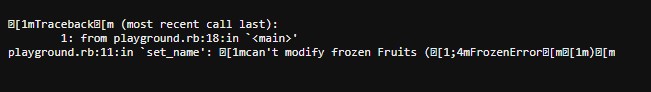 Freeze-Methode in Ruby
