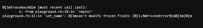 método freeze en Ruby