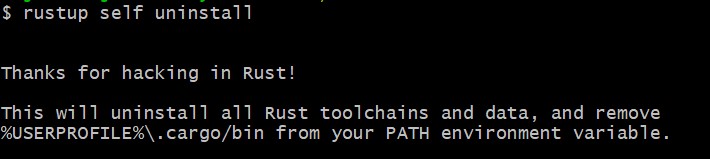 Rustup Uninstall