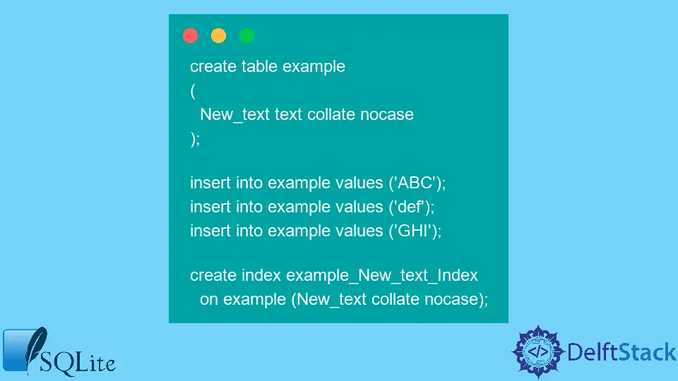 Sqlite3 での大文字と小文字を区別しない文字列比較