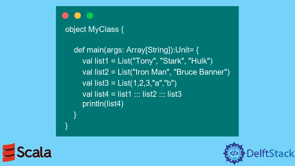 ::: 和 ++ 在 Scala 中用于连接列表的区别
