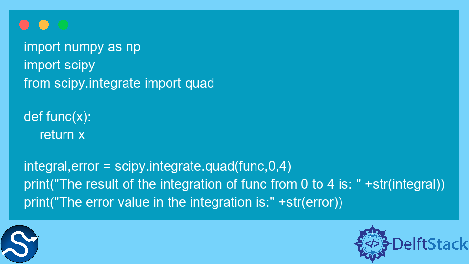 Método SciPy scipy.integrate.quad