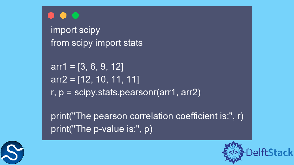 Scipy scipy.stats.pearsonr Method