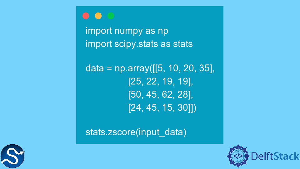 SciPy stats.zscore Funktion