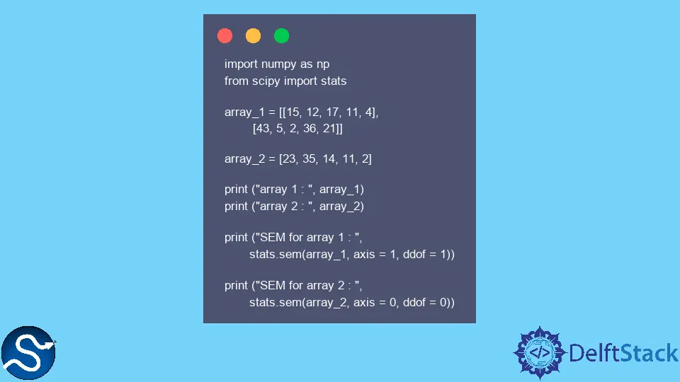 SciPy stats.sem Funktion