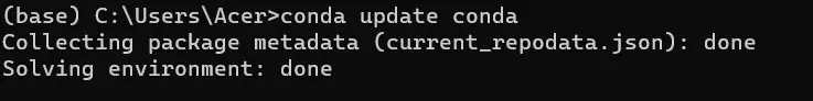 conda 업데이트