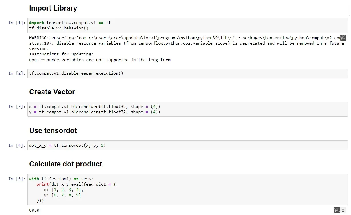 Imprime el valor del objeto Tensor en TensorFlow