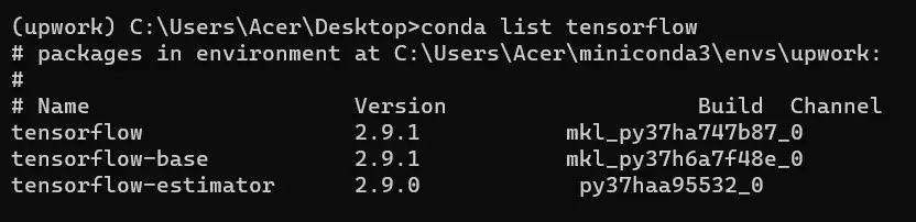 TensorFlow 패키지