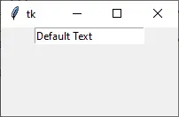 Tkinter Definir o texto padrão do widget de Entrada