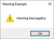 Tkinter メッセージ Box_Warning の例