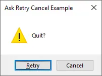 Tkinter Message Box_askretrycancel