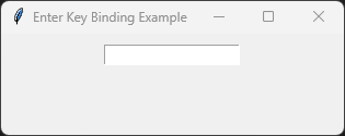 Basic Binding of the Enter Key in Tkinter