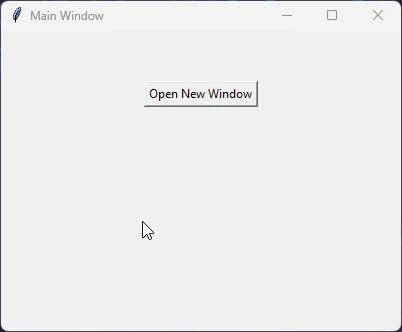 Create a new window with a button in Tkinter - Customizing the New Window