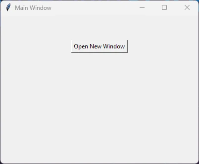 Create a new window with a button in Tkinter