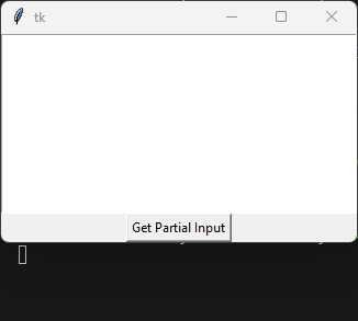 Use the get Method to Get Tkinter Text Box Partial Input in Tkinter
