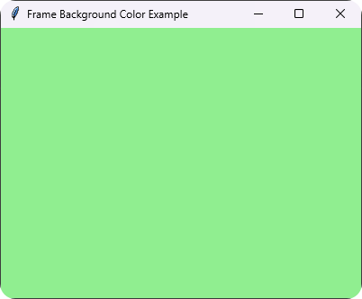 How to set Tkinter Background Color of Frames