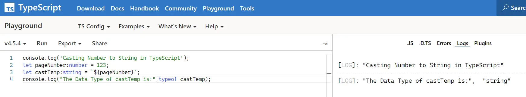 Casting a Number to String Using Template Literals