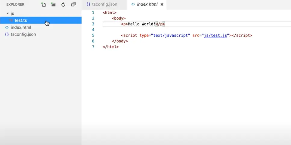 JavaScriptファイルはindex.htmlファイル1にリンクされています