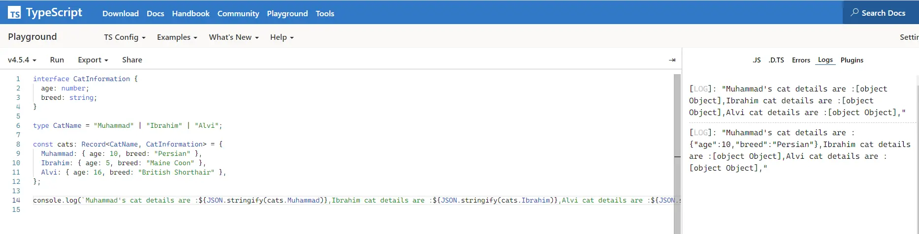 使用帶有介面的 Record 型別來建立 Hashmap 或 Dictionary-like 物件