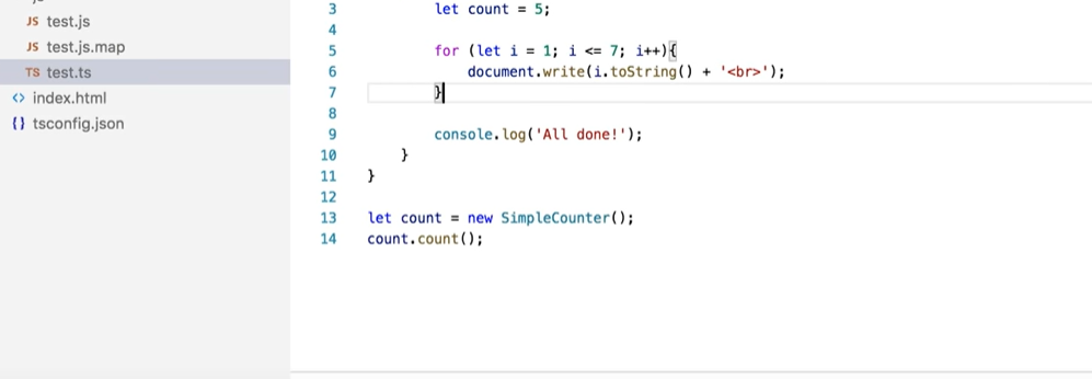 compile the TypeScript into JavaScript