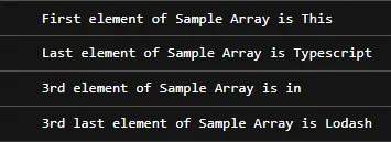 Abrufen von Array-Elementen mit Lodash in TypeScript
