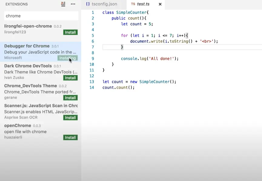 Visual Studio Code에서 TypeScript 파일 디버그