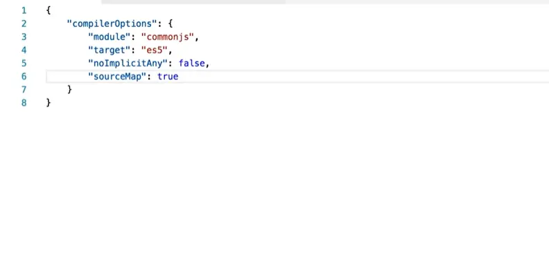 the sourceMap is set to true so the browser will consider the compiled JavaScript code