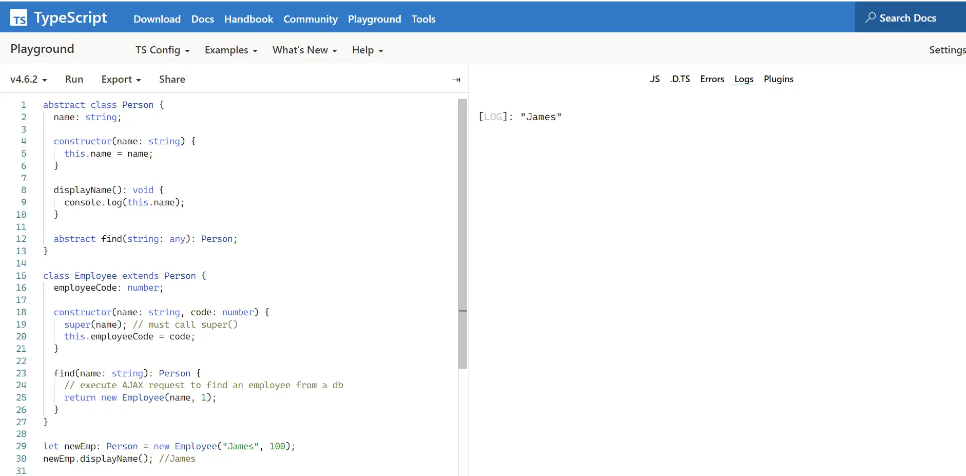 在 TypeScript 中使用抽象类