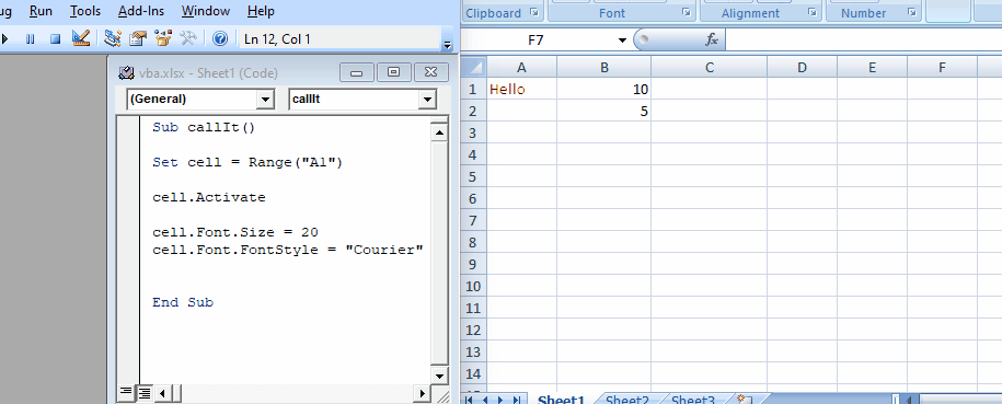 Font Size and Font Style Changed by VBA