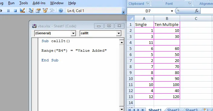 Add and Change Values of a Cell Using VBA