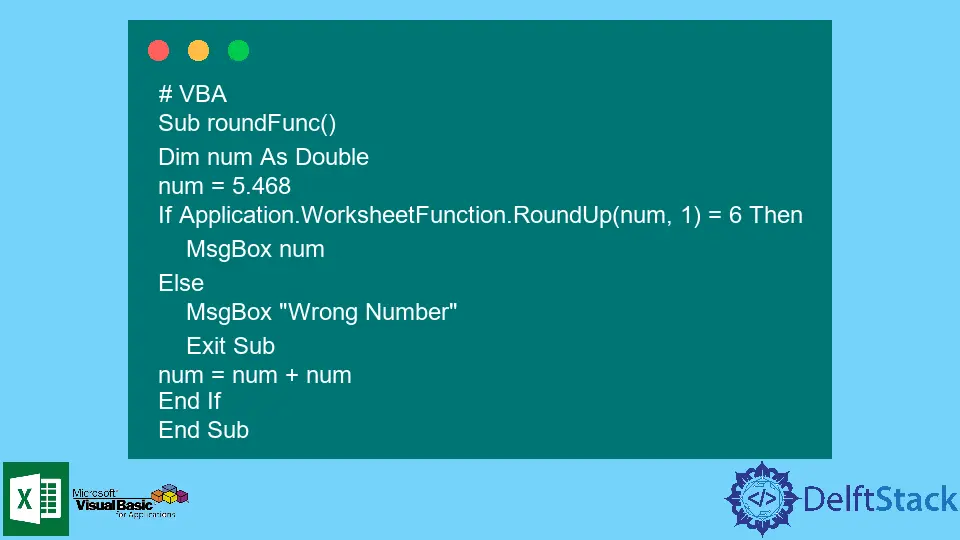 How to Exit Sub in VBA