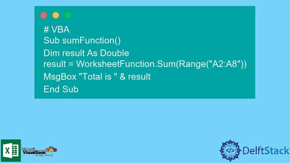 The Sum() Function in VBA