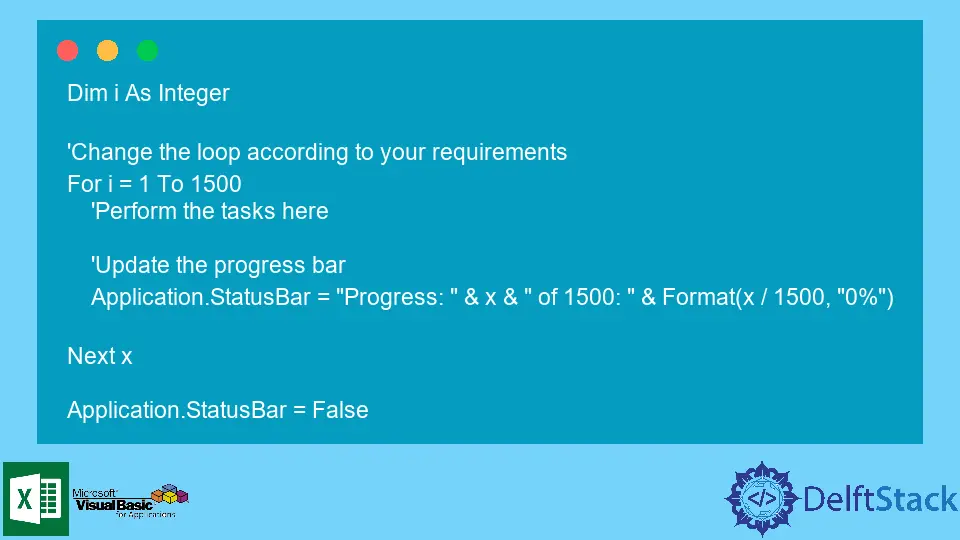 How to Create a Progress Bar in Excel VBA