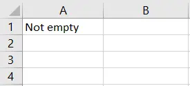 The cell is not empty