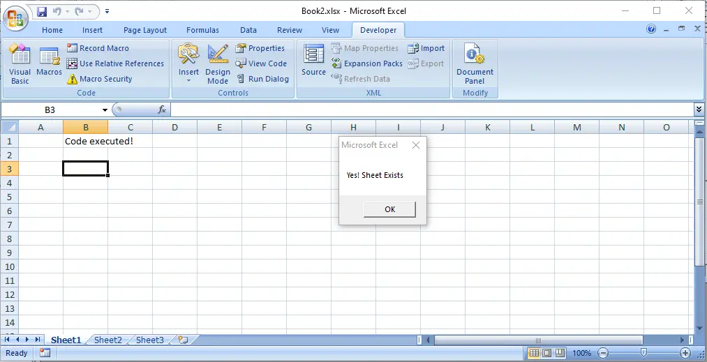 checking sheet exists or not in closed excel sheet