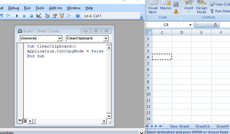 clear clipboard in vba with one line of code