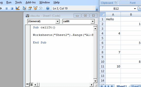 Kopieren und Einfügen in VBA