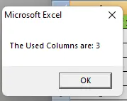 contar columnas en VBA usando With loop