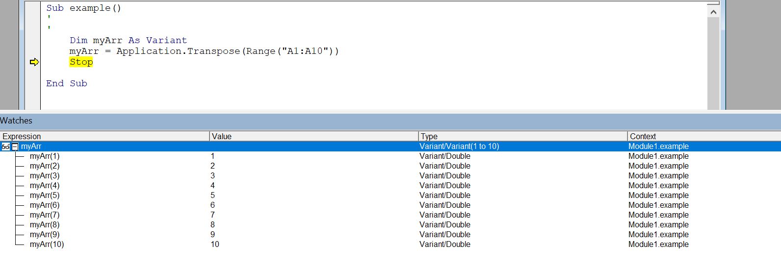Create an Array From a Specific Range in Excel Using VBA | Delft Stack