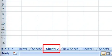 create a sheet with cell name in vba