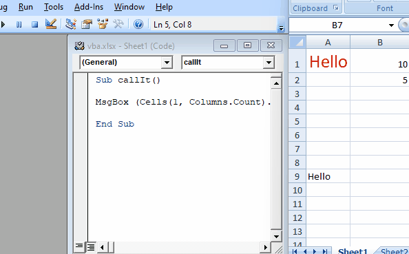 Find Last Cell in a Row Used in VBA