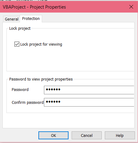Uncheck Lock project from viewing in the protection tab