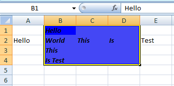 selecting a range and changing format in VBA
