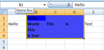 selecting a range using with construct and changing format in VBA