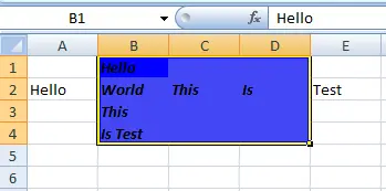 selecting a range and changing format in VBA