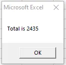 複数の範囲を使用して vba の 2 番目の例で合計し、変数に値を割り当てます